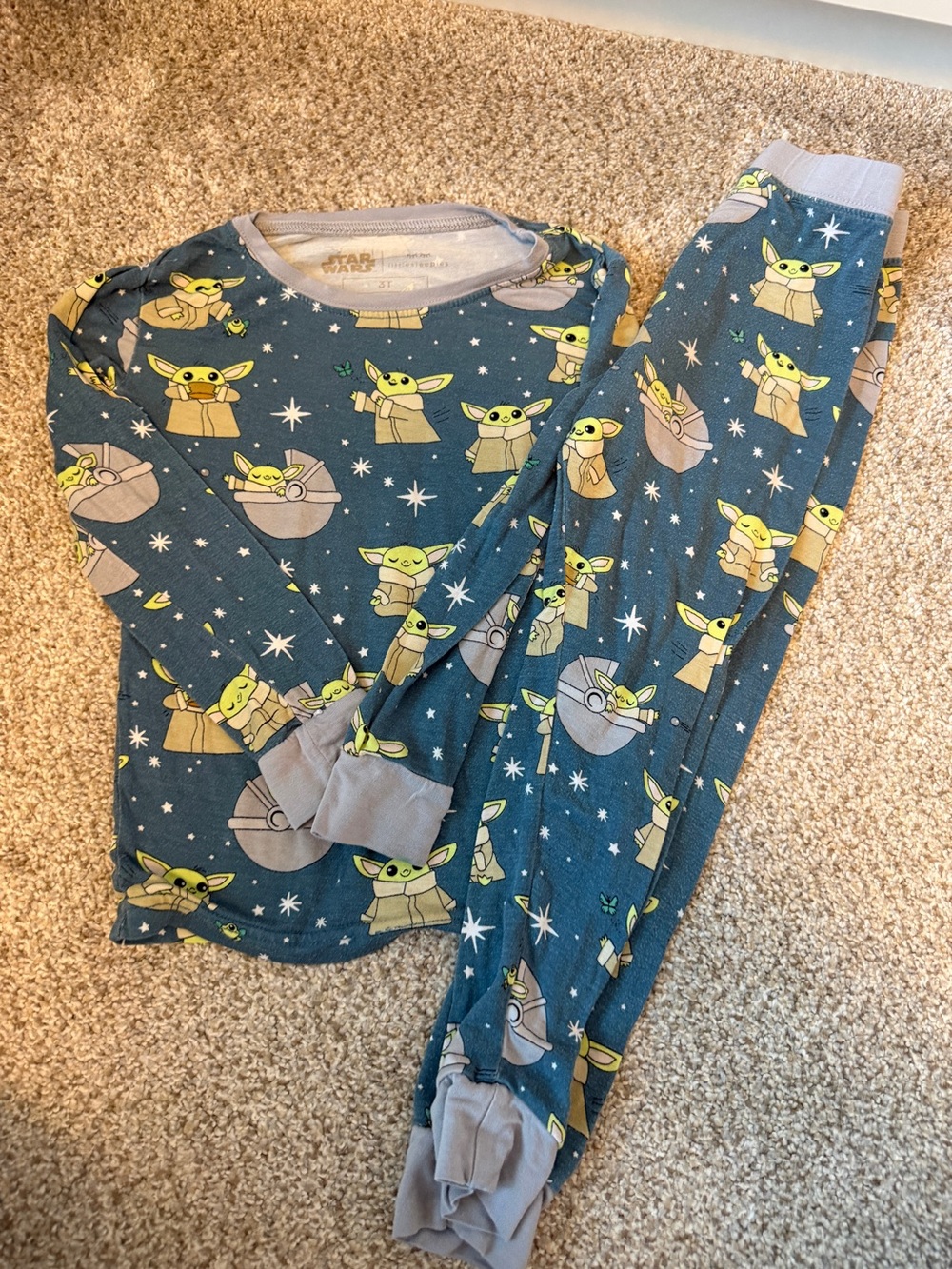 Little Sleepies Star Wars Baby Yoda Grogu Bamboo Pajamas